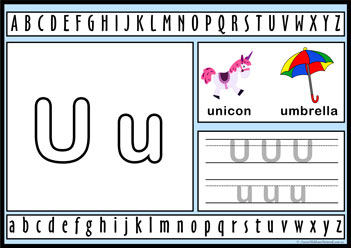 Alphabet Playdough Activity U, letter activity worksheets, learning alphabet for children, letter activities for preschoolers