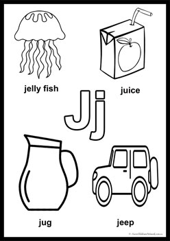 Alphabet Colouring Pages J, learning alphabet worksheets for preschoolers, recognising letters a to z, colouring alphabet pages for children
