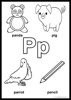 Alphabet Colouring Pages P, learning alphabet worksheets for preschoolers, recognising letters a to z, colouring alphabet pages for children