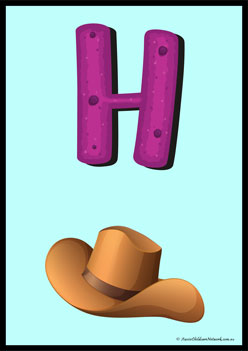 Alphabets With Pictures Poster H