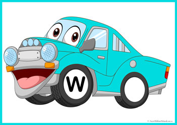 Car Wheels Alphabet Match W