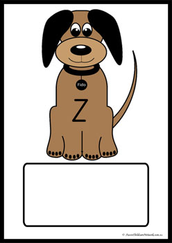 Dog Alphabet Match Z