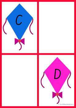Kite Letter Matching Activity 2