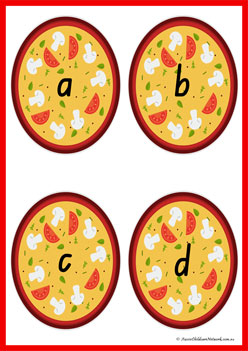 Pizza Alphabet Matching 14