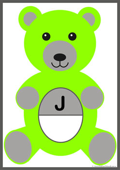 Teddy Alphabet Matching J