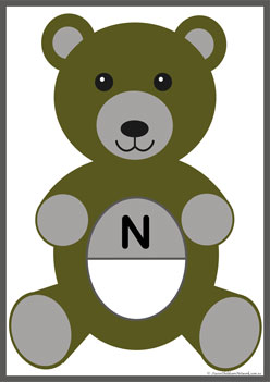 Teddy Alphabet Matching N