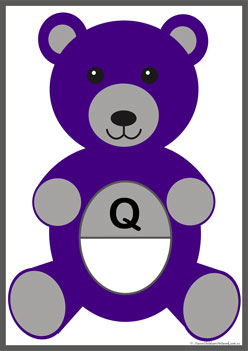 Teddy Alphabet Matching Q