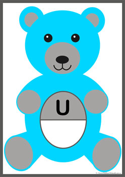 Teddy Alphabet Matching U