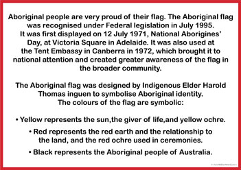 Aboriginal Flag Information Poster