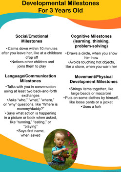 Developmental Milestones Posters 10, 3 years old developmental milestones