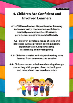 EYLF Learning Outcomes Posters Classroom Displays