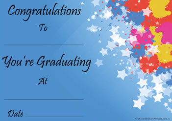 Graduating Star Preschool Certificate