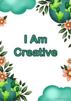 Positive Affirmations Green Posters 11, Positive Affirmations for the morning
