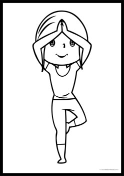 Yoga Colouring Pages 4, yoga exercises
