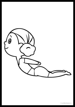 Yoga Colouring Pages 6, yoga poses for children