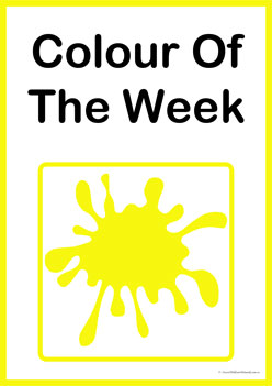 Colour Of The Week Yellow, colour posters to display