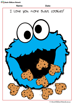 Cut and Paste Worksheet with Cookie Monster