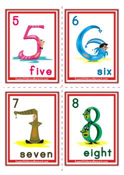 number flashcards for kids