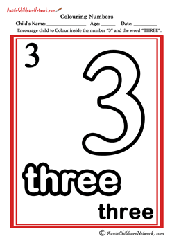colouring number printables