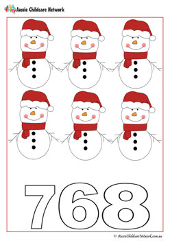 Counting Snowman Worksheet