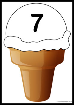 Ice Cream Number Colour Matching 7