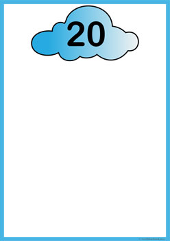 Raindrop Count Match 20, number recognition worksheets