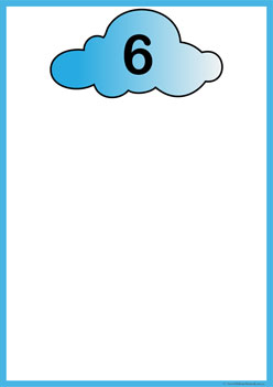 Raindrop Count Match 6, counting numbers worksheets