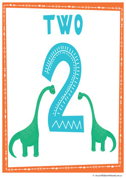 Dinosaurs Number Poster 2