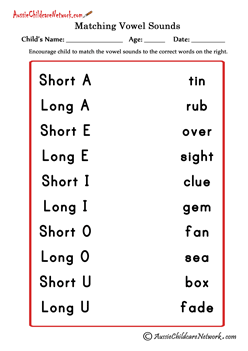 short and long vowels worksheets