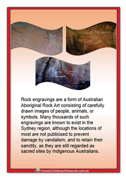 Aboriginal Rock Carvings Poster