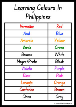 Colours In Different Languages Philippines