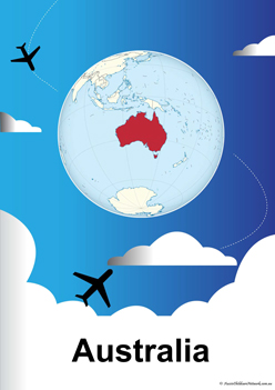 Country Australia On Globe Poster