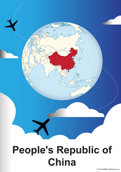 Country China On Globe Poster