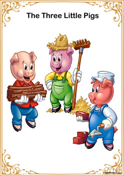 The Three Little Pigs, display posters, fairytale theme posters, fairytale worksheets for children