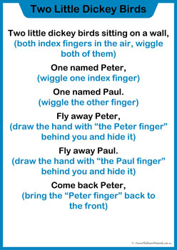 Finger Plays Posters 9, finger songs