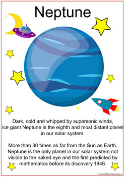 neptune planet information posters classroom learning display for teachers in daycare and childcare