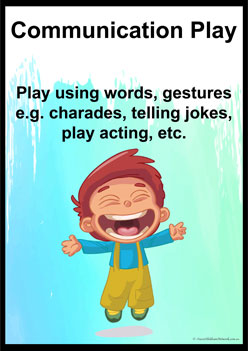 Types Of Play Posters 6, communication play display poster