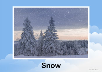 Types Of Weather Snow, weather theme for preschool