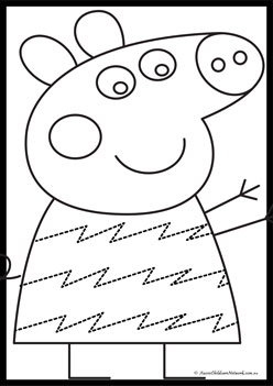 Peppa Pig Tracing Line 9