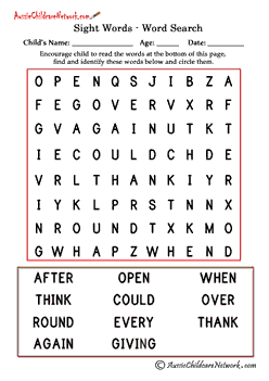 list of first grade sight words