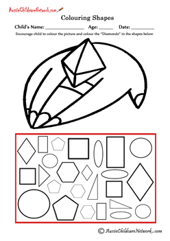 shape coloring pages Colouring Shapes Diamonds
