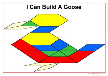 farm animal pattern blocks shapes goose children matching game