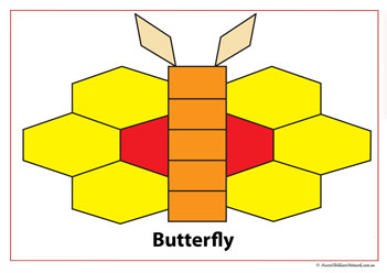 Pattern Blocks Butterfly