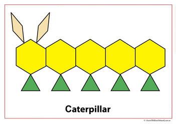 Pattern Blocks Caterpillar