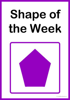 Shape Of The Week Pentagon,  shape of the week for kindergarten