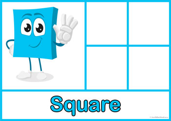 Shape Sorting Square, square shape mats sorting worksheets for children learning shapes