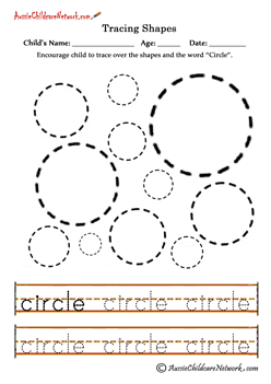 trace shape CIRCLES