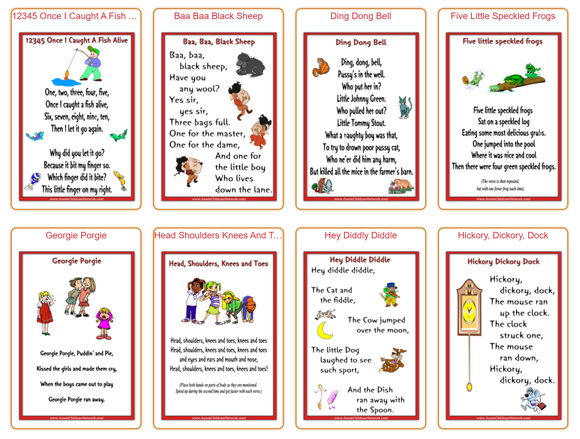 illustrated nursery rhymes free download