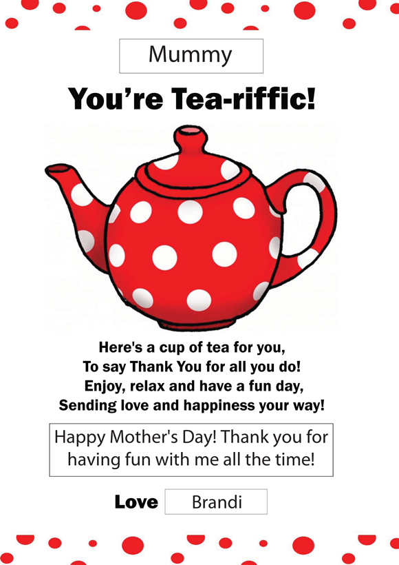 Mother's Day TEA-RIFFIC Tea Mug