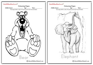 Wild Animals Colouring Pages